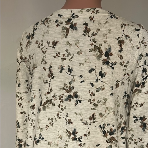 J. Jill Women’s Floral Knit Tunic Side Button Long Sleeve Size XS - Picture 8 of 11